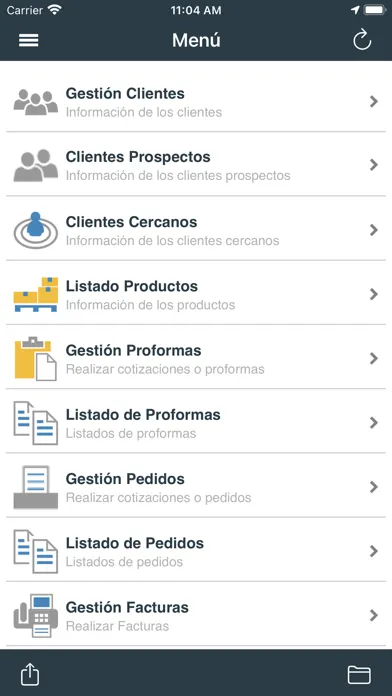 Captures d'écran de Perseo Ventas