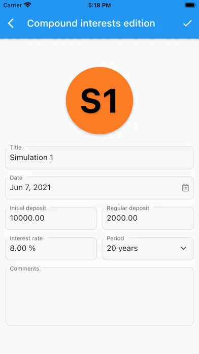 Compound interests calculator 스크린샷