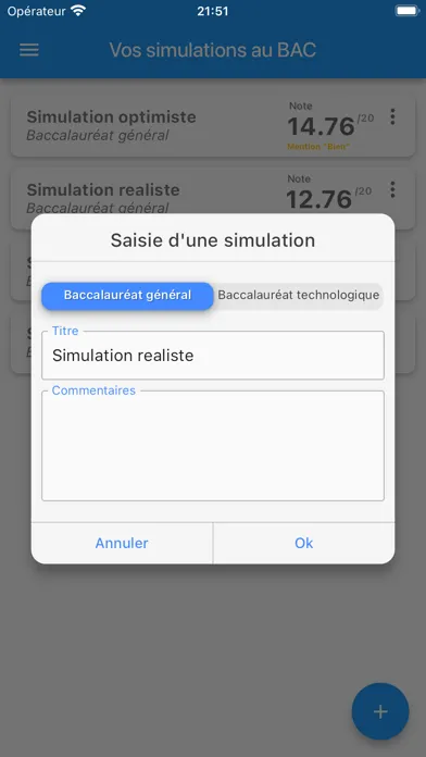 Screenshot di Simulations au Baccalauréat