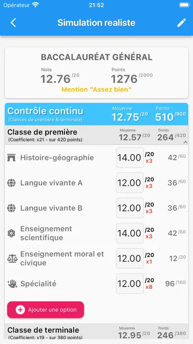 Screenshot di Simulations au Baccalauréat