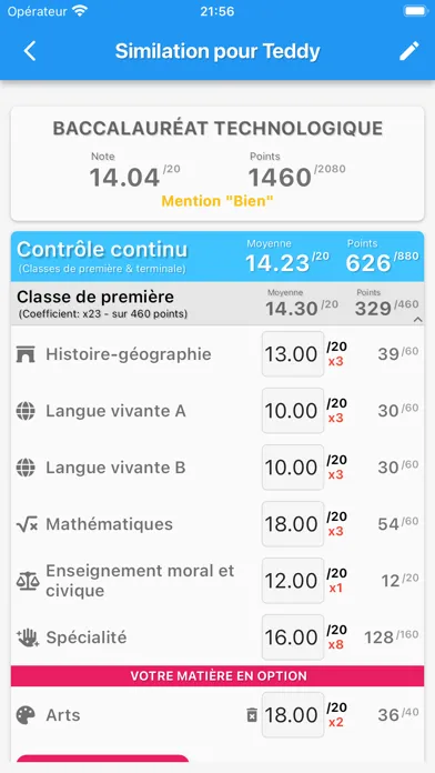 Screenshot di Simulations au Baccalauréat