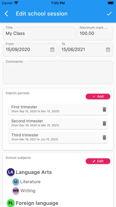 School marks tracker স্ক্রিনশট