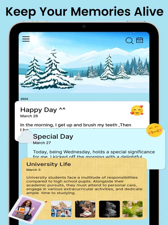 Personal Diary : With Lock iPad  Screenshots