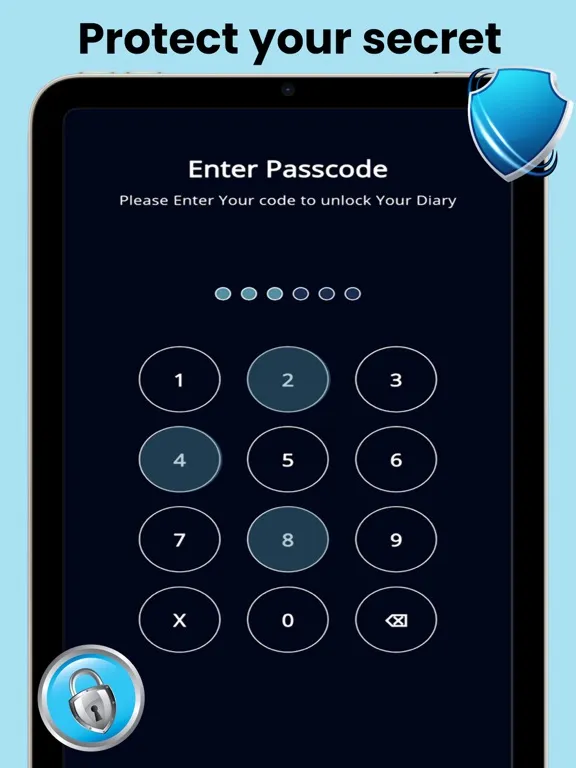 Personal Diary : With Lock iPad  Screenshots