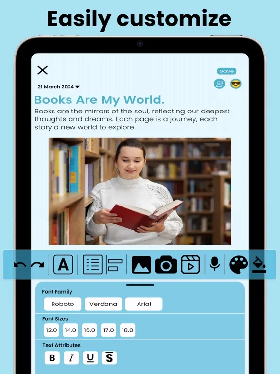 Personal Diary : With Lock iPad  Screenshots