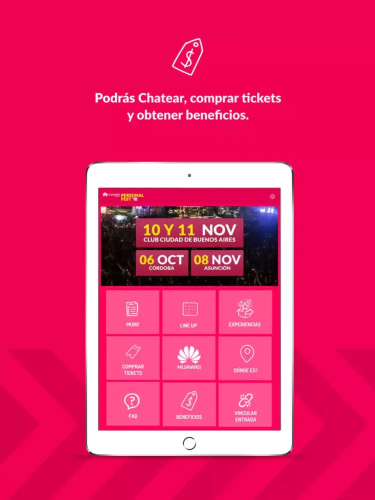 Ảnh chụp màn hình của Personal Fest iPad 