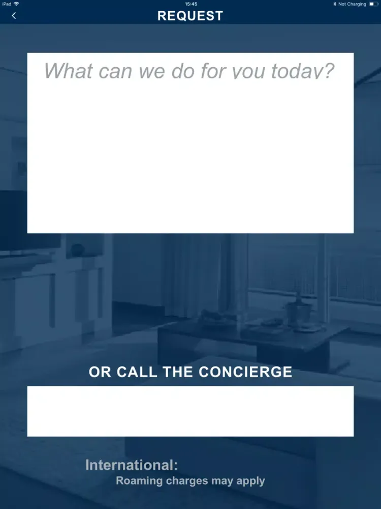 Ảnh chụp màn hình của Personal Concierge Service iPad 