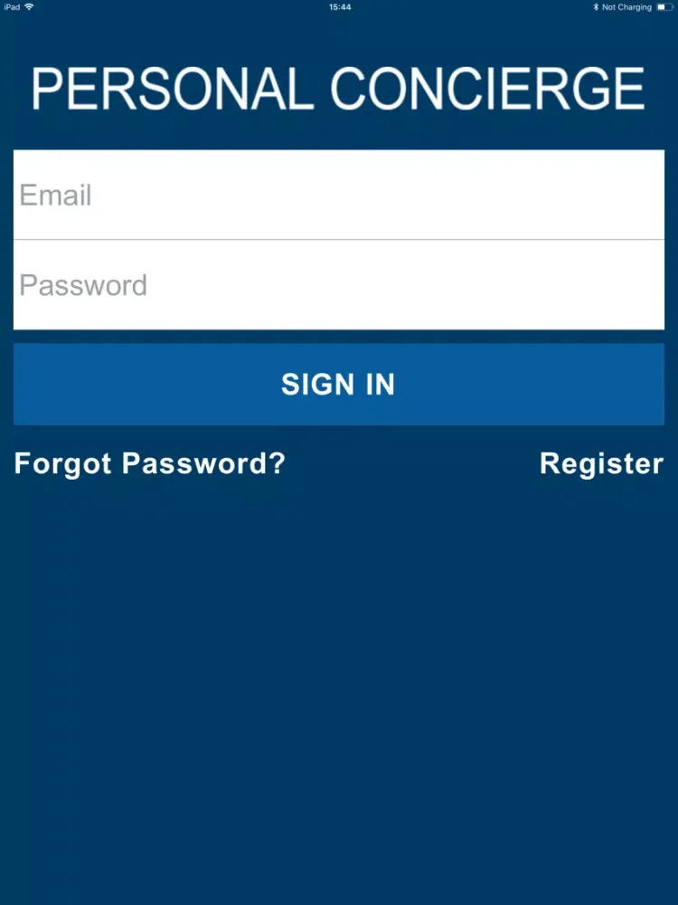 Ảnh chụp màn hình của Personal Concierge Service iPad 