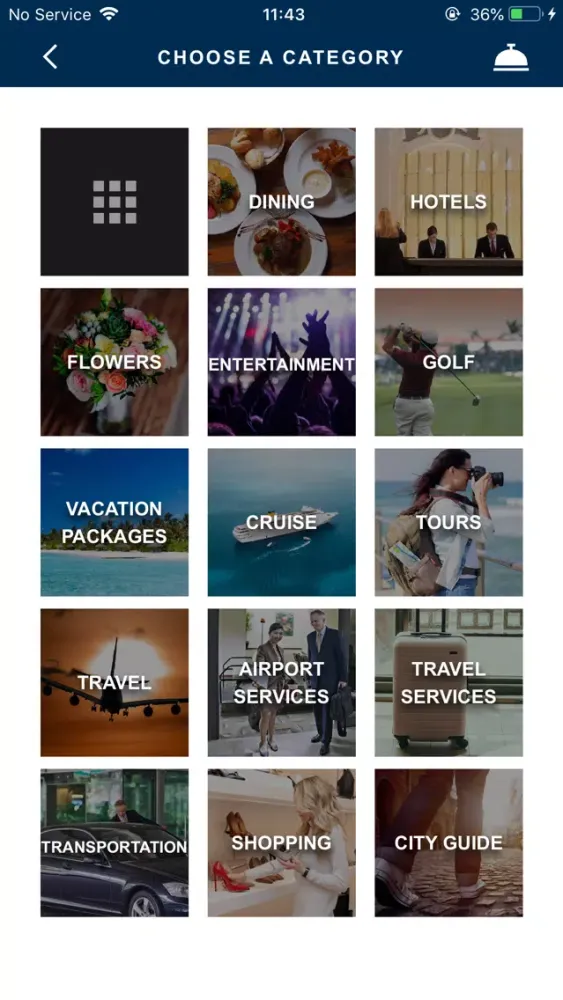 Ảnh chụp màn hình của Personal Concierge Service