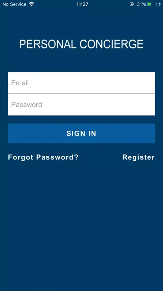 Ảnh chụp màn hình của Personal Concierge Service