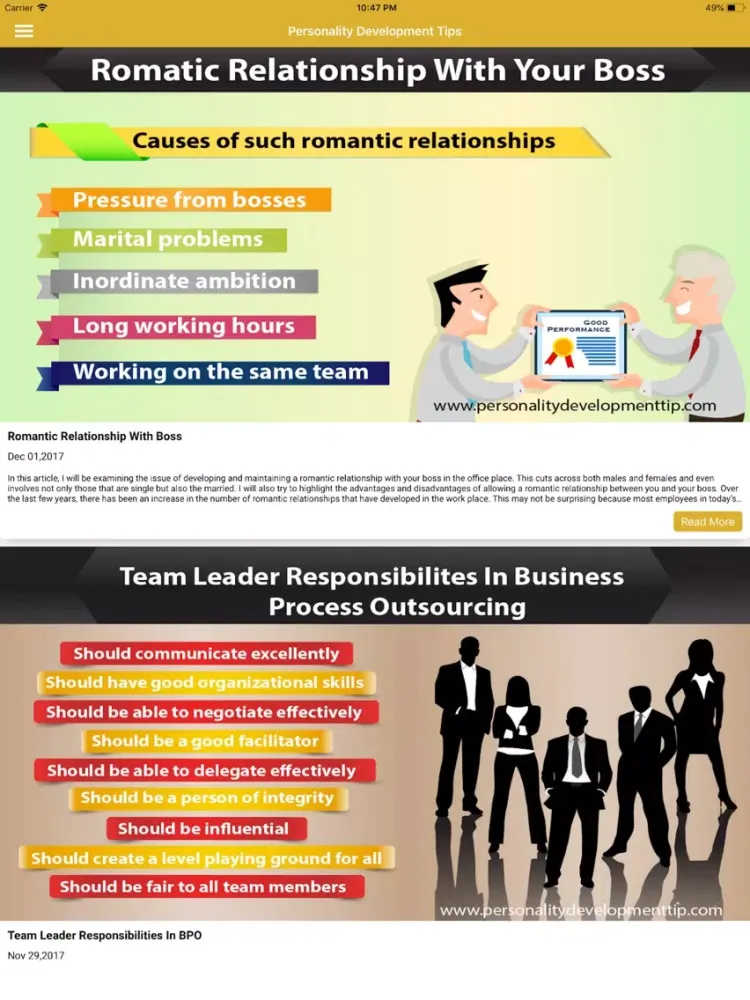 تصاویر Personality Development App iPad 