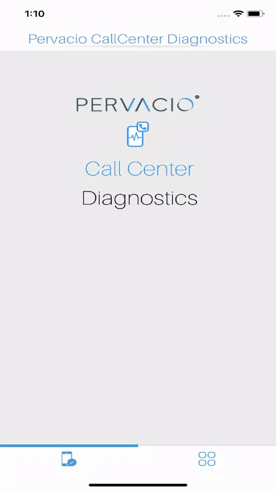 Tangkapan skrin Pervacio CallCenter Diagnostic
