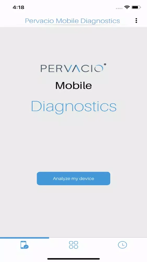 Captures d'écran de Pervacio Mobile Diagnostics