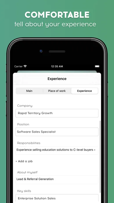 Quick Resume Maker: Template স্ক্রিনশট