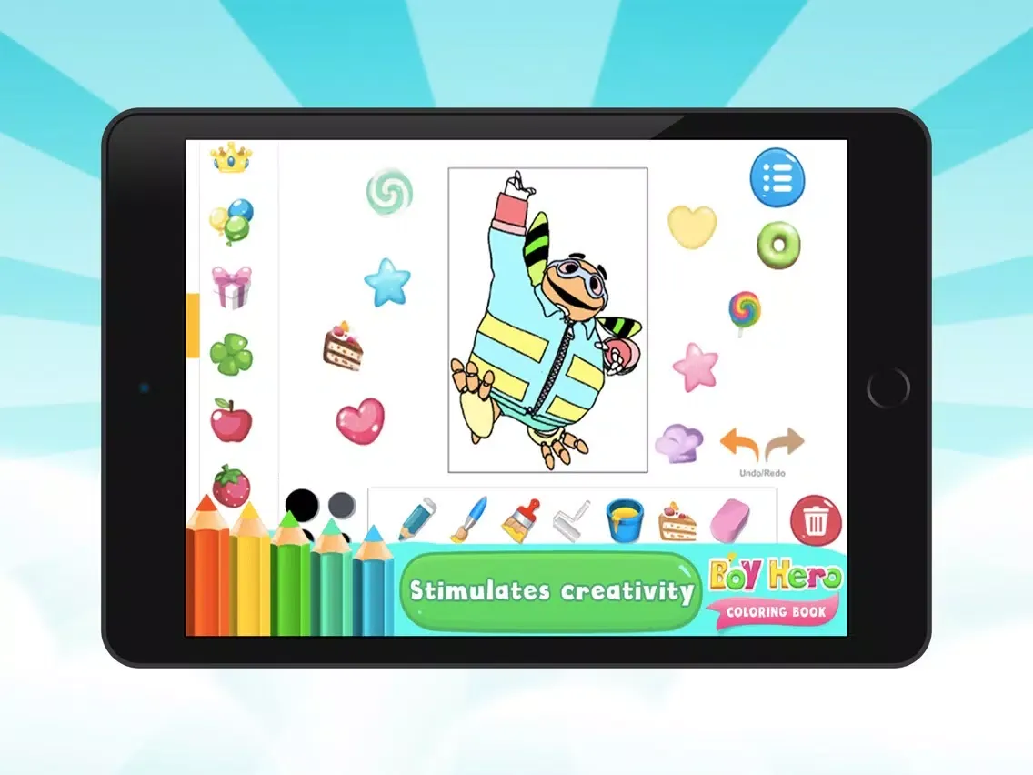 Capturas de pantalla de Boy Hero Coloring Book iPad 