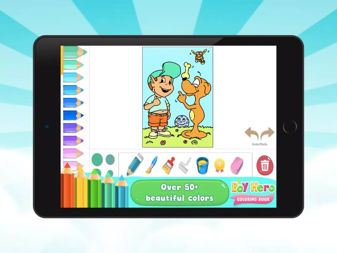Capturas de pantalla de Boy Hero Coloring Book iPad 