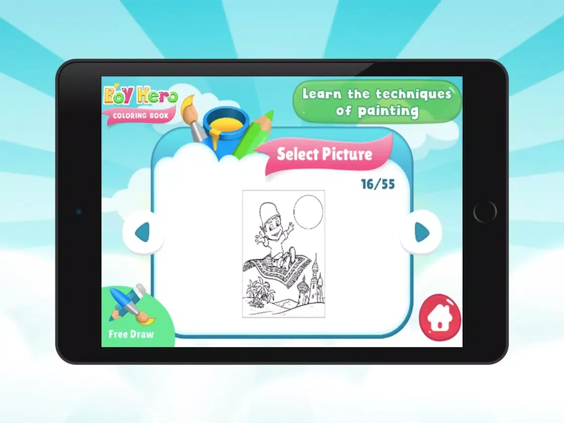 Capturas de pantalla de Boy Hero Coloring Book iPad 