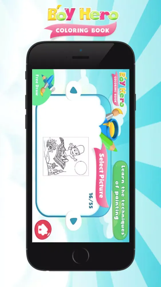 Capturas de pantalla de Boy Hero Coloring Book