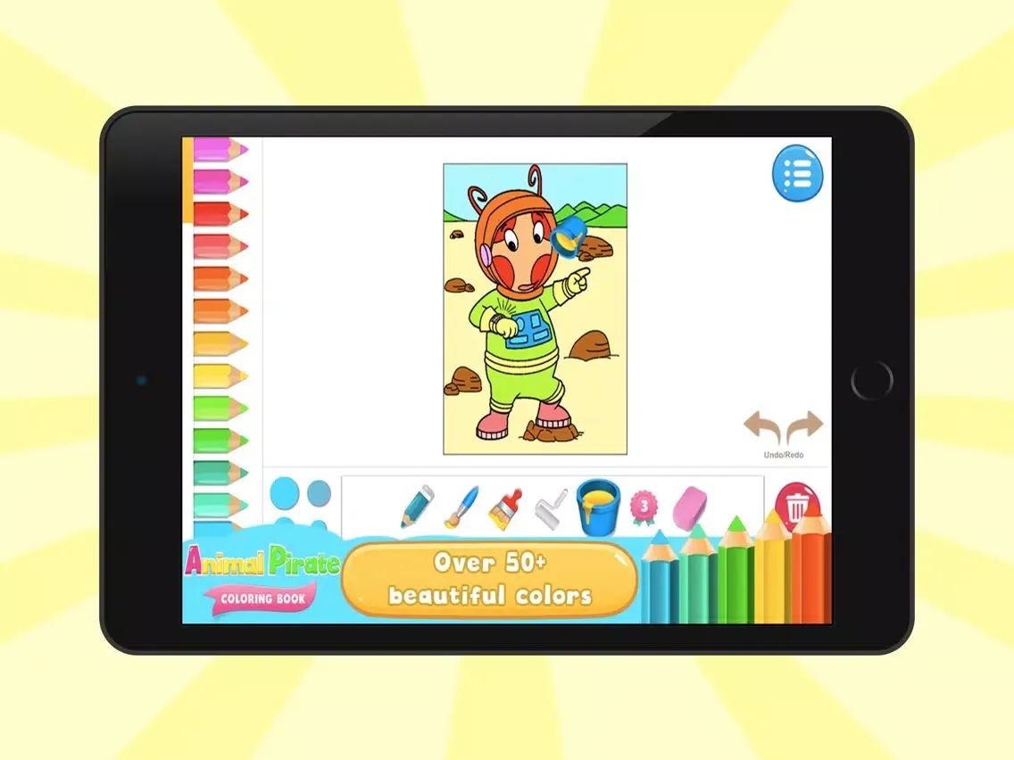 Coloring Book Animals Pirate iPad  Ekran Görüntüleri