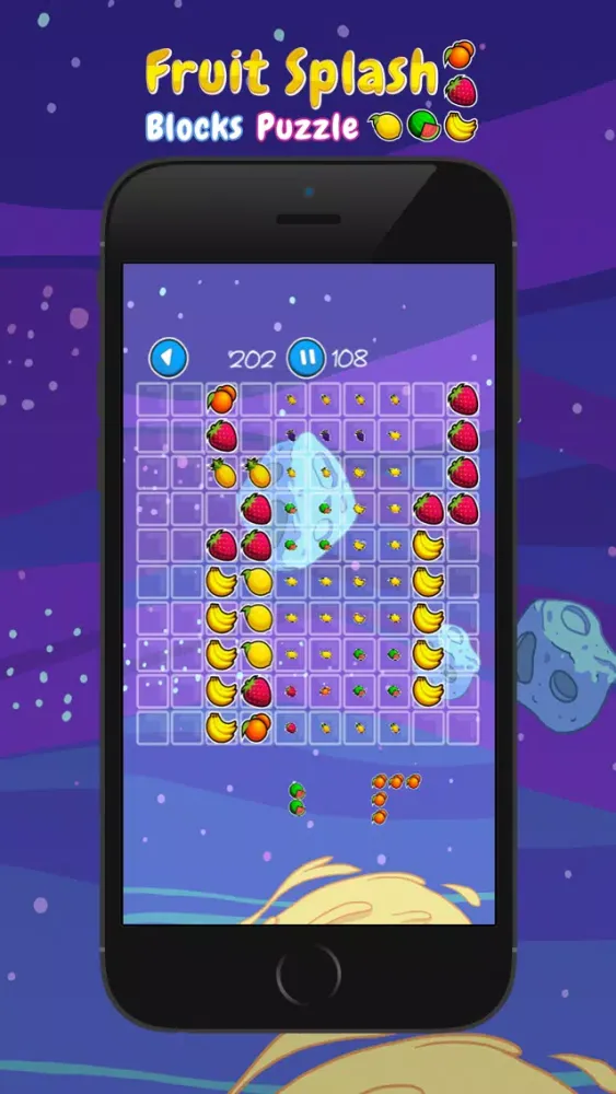 ภาพหน้าจอของ Fruit Splash Blocks Puzzle