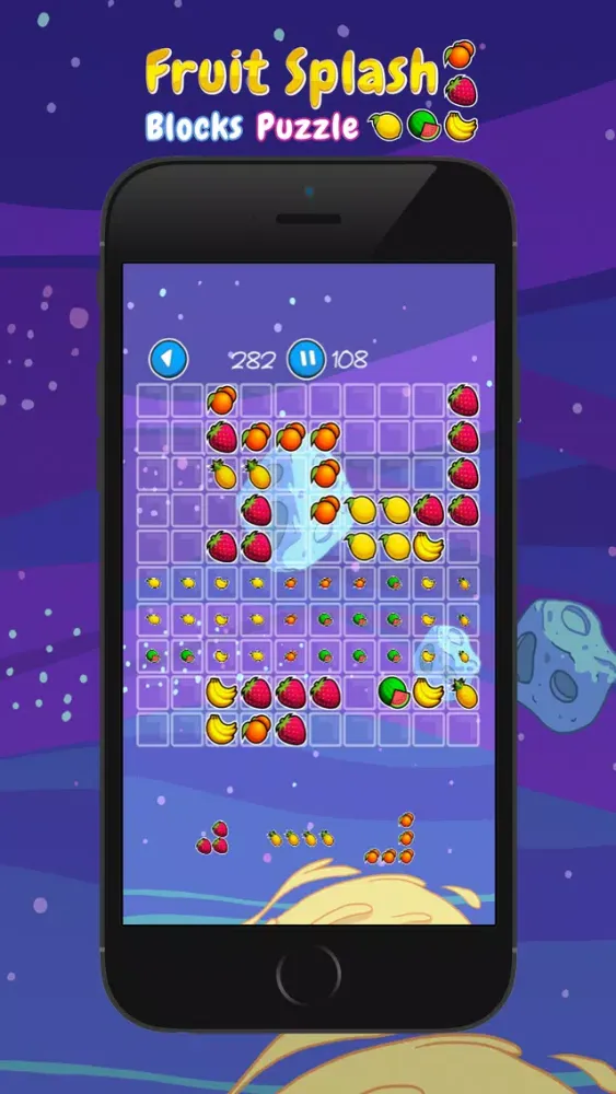 ภาพหน้าจอของ Fruit Splash Blocks Puzzle