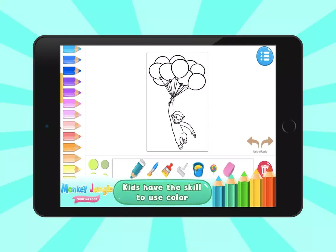 تصاویر Monkey Jungle Coloring Books iPad 