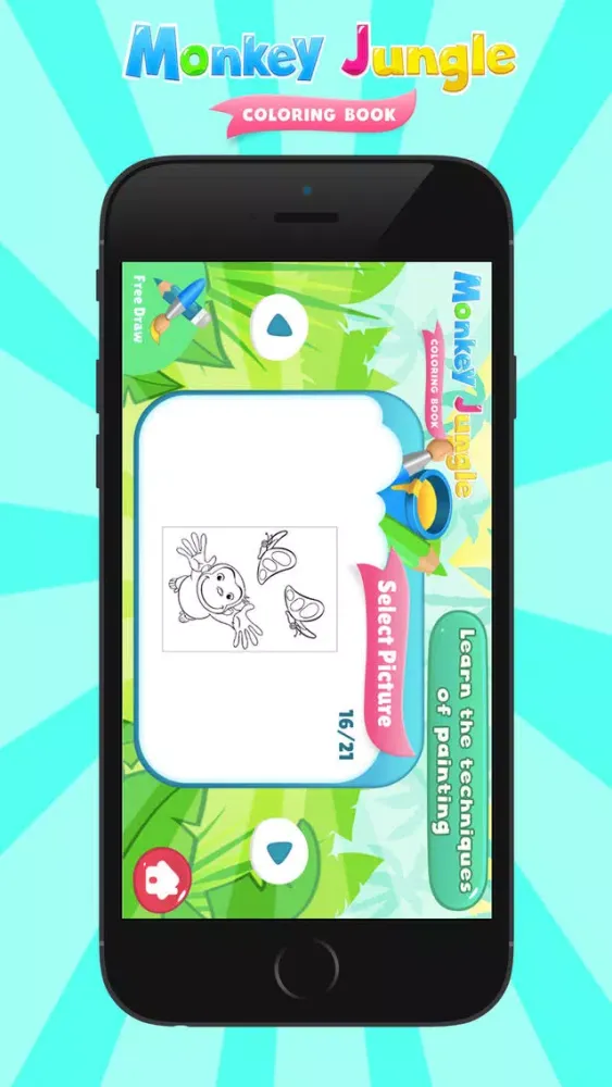 تصاویر Monkey Jungle Coloring Books