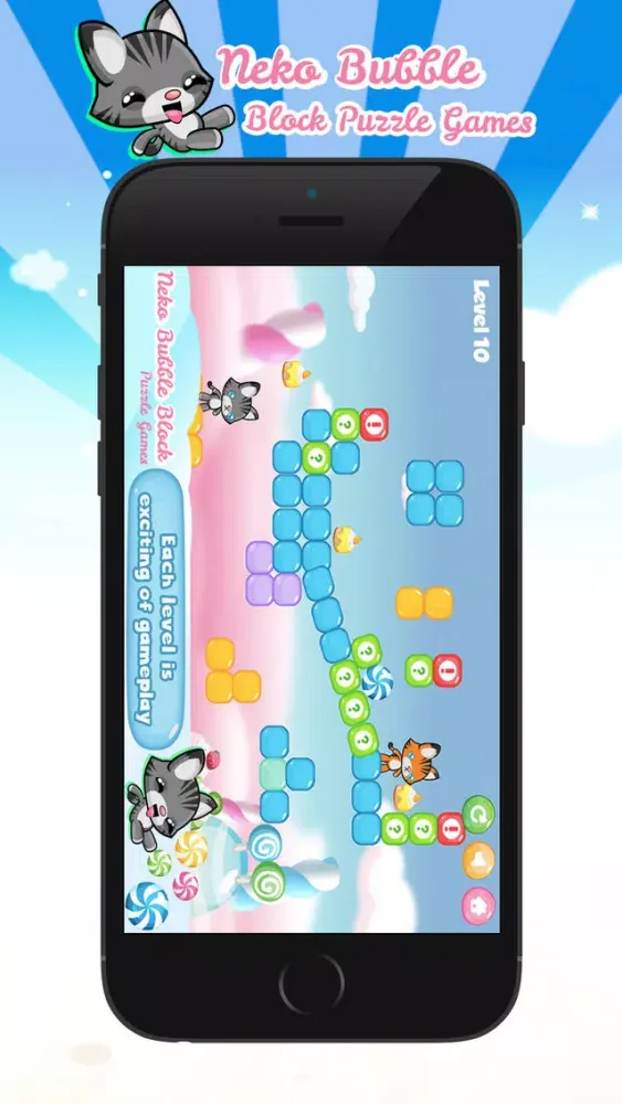 Tangkapan layar Neko Bubble Block Puzzle Games