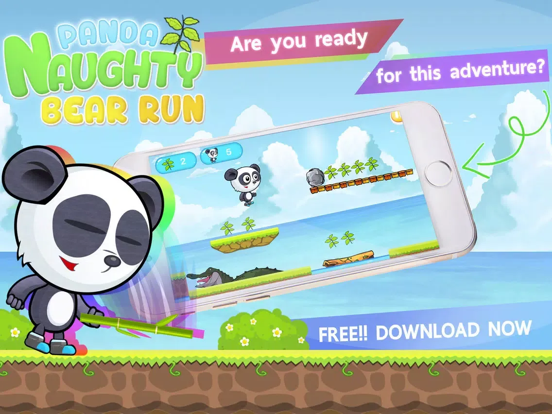 Capturas de tela do Panda Naughty Bear Run iPad 