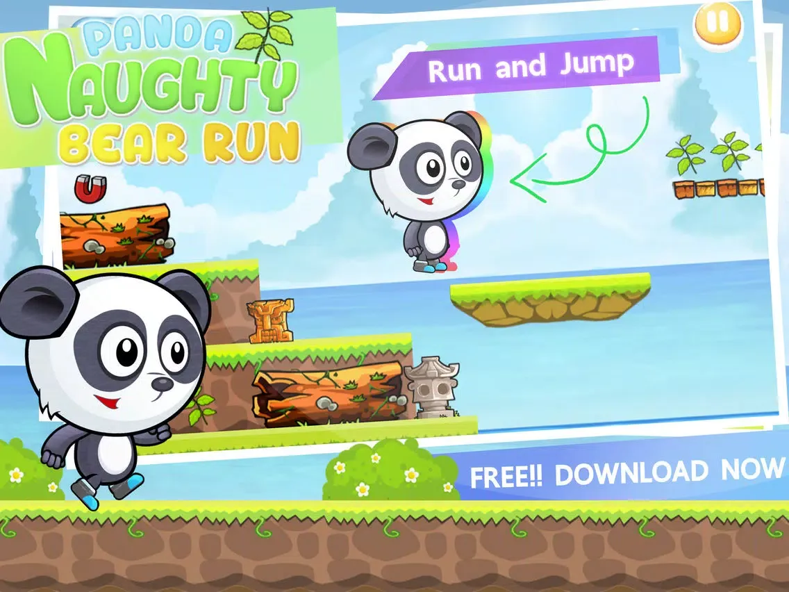 Capturas de tela do Panda Naughty Bear Run iPad 