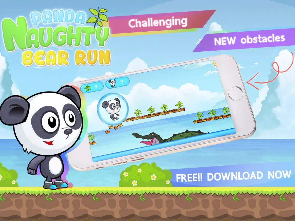 Capturas de tela do Panda Naughty Bear Run iPad 
