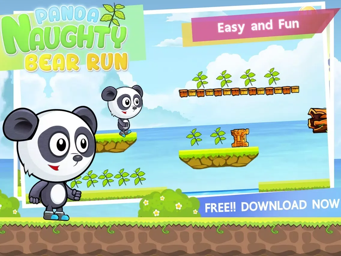 Capturas de tela do Panda Naughty Bear Run iPad 