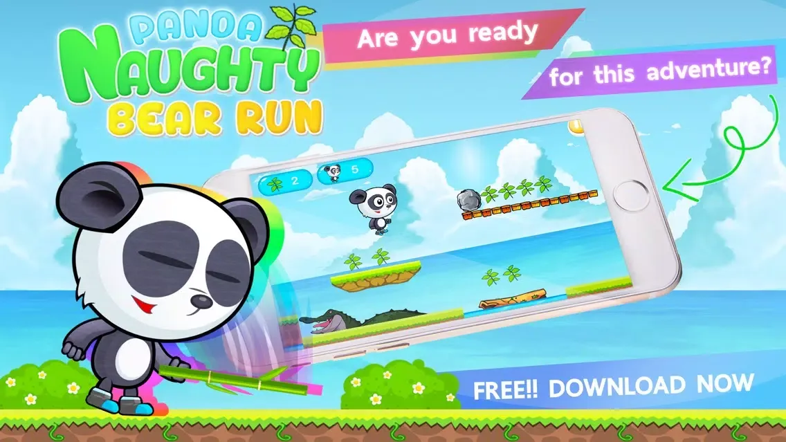 Capturas de tela do Panda Naughty Bear Run