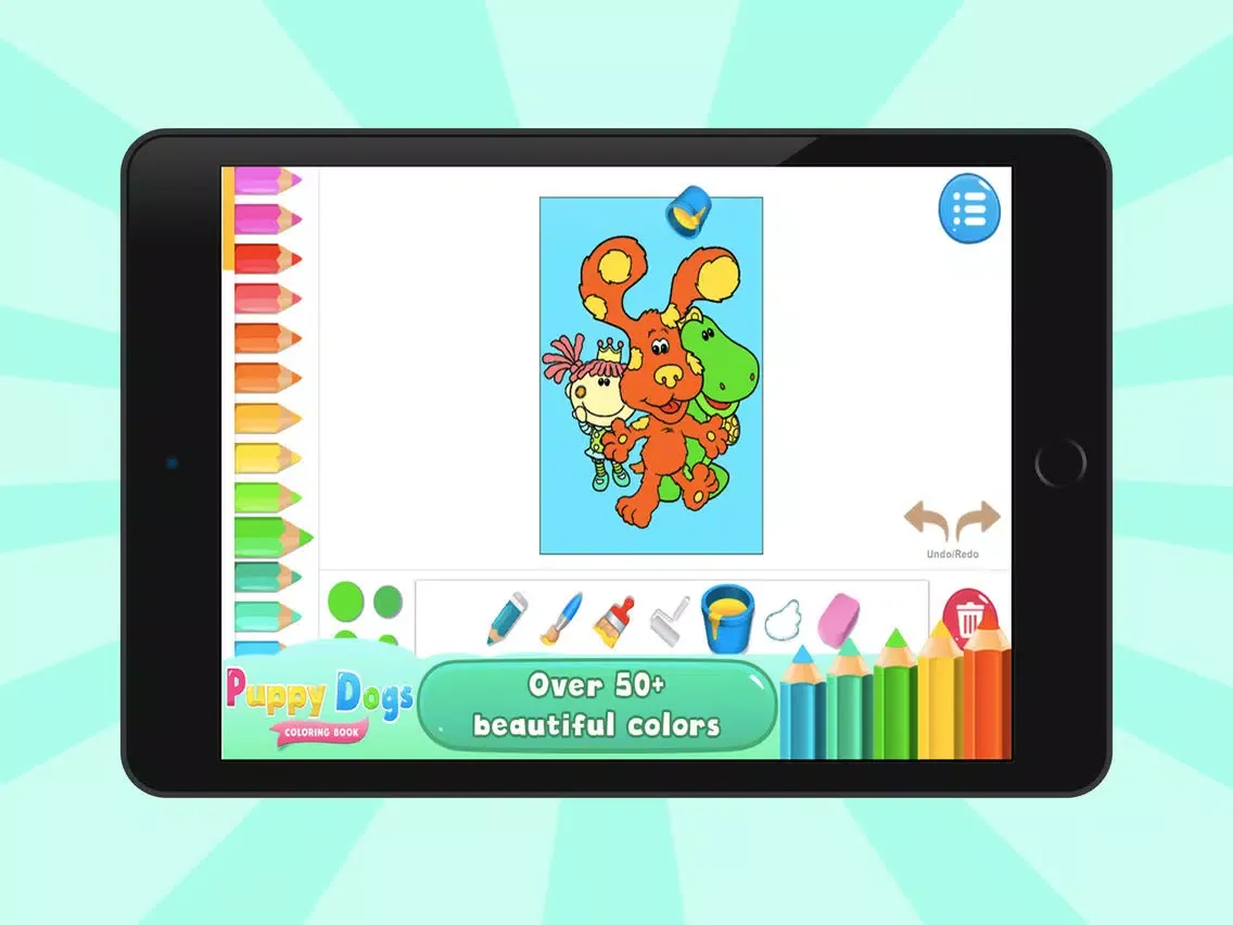 Ảnh chụp màn hình của Puppy Dogs Coloring Books iPad 