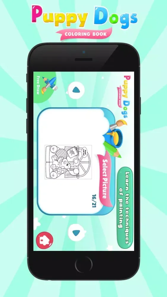 Ảnh chụp màn hình của Puppy Dogs Coloring Books
