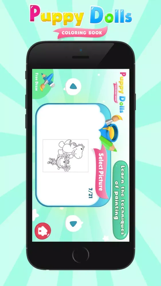 ภาพหน้าจอของ Puppy Dolls Coloring Books