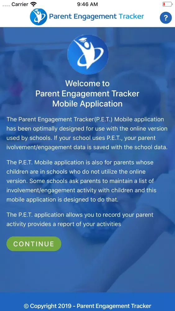 Tangkapan skrin Parent Engagement Tracker