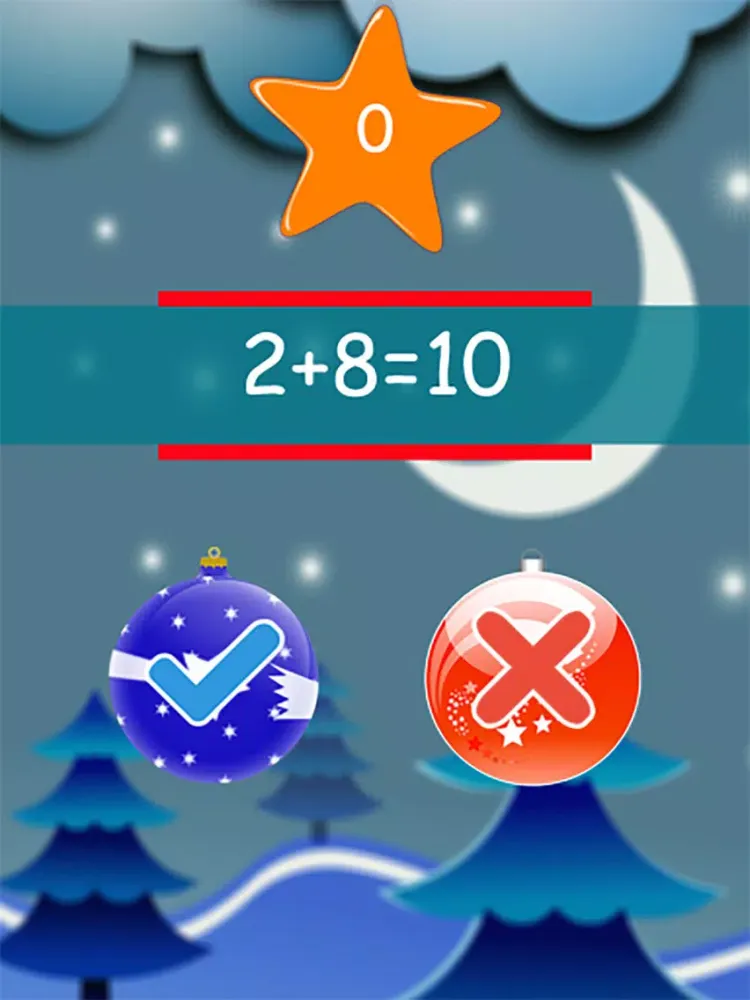 Christmas Math Think Answer True or False iPad  स्क्रीनशॉट