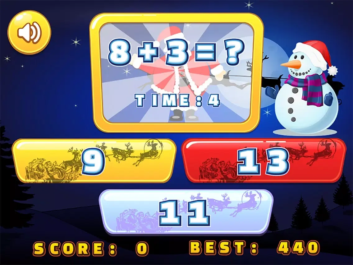 Math Christmas Game - learning math iPad 应用截图