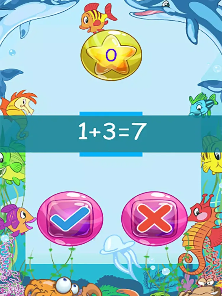 Touch Math Think Answer True or False - Learning iPad  سکرین شاٹس