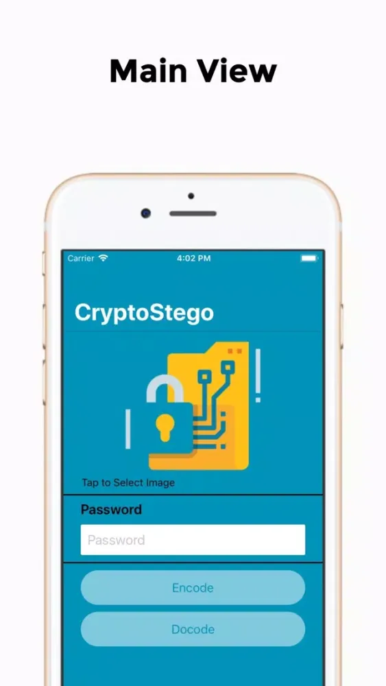 Capturas de tela do CryptoStego