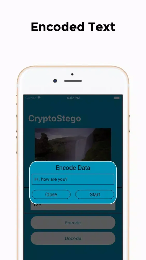 Capturas de tela do CryptoStego