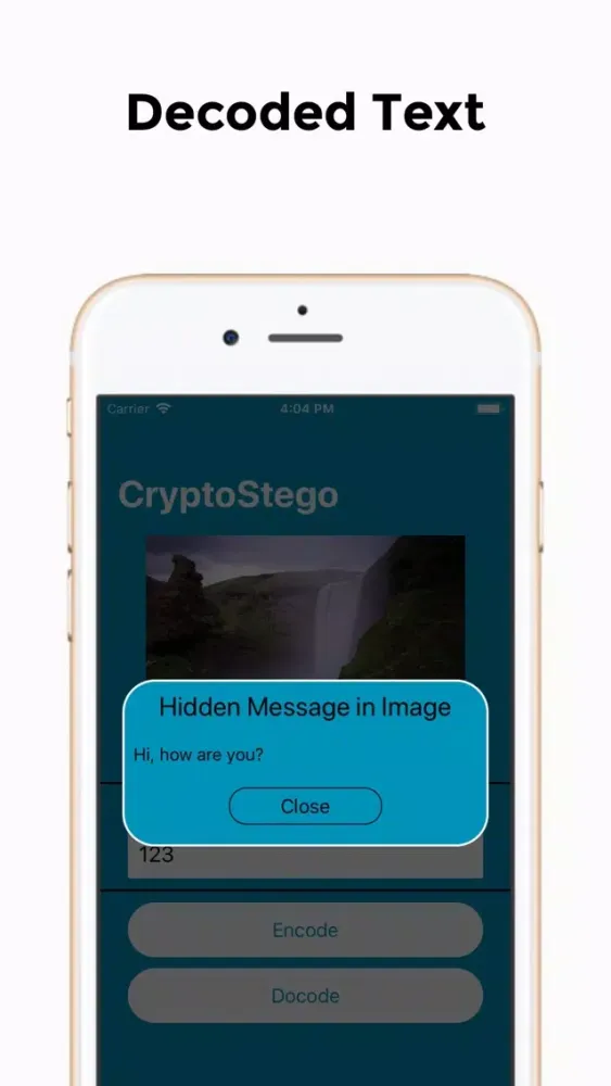 Capturas de tela do CryptoStego