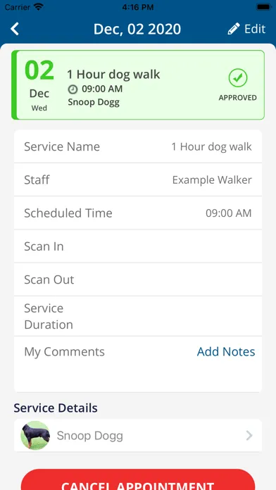 Tangkapan layar PetCheck for Pet Owners