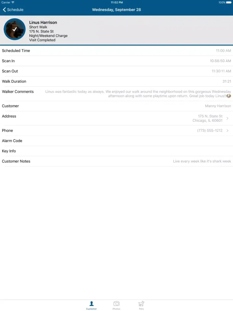 Pet Check: Staff iPad  سکرین شاٹس