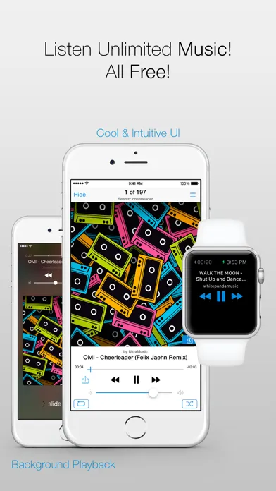 Tangkapan layar Free Music Streamer - MP3 Media Player & Audio Playlist Manager
