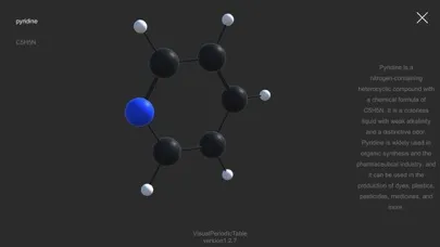 Capturas de tela do Visual Periodic Table Chemie