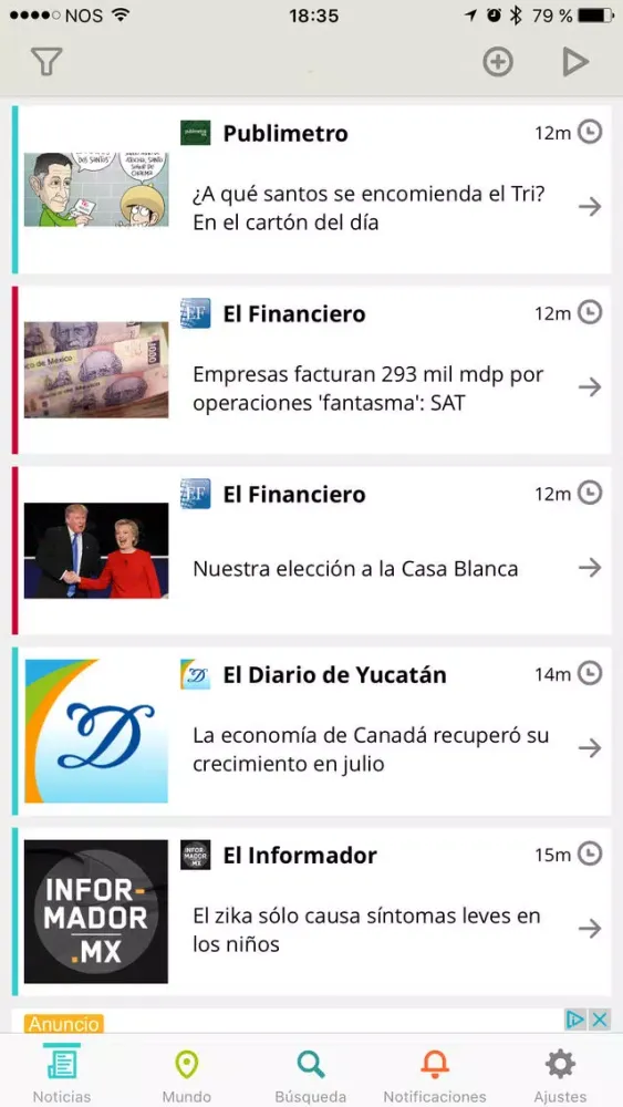 Capturas de pantalla de Mexican News - Mexico RSS Newspapers & Magazines