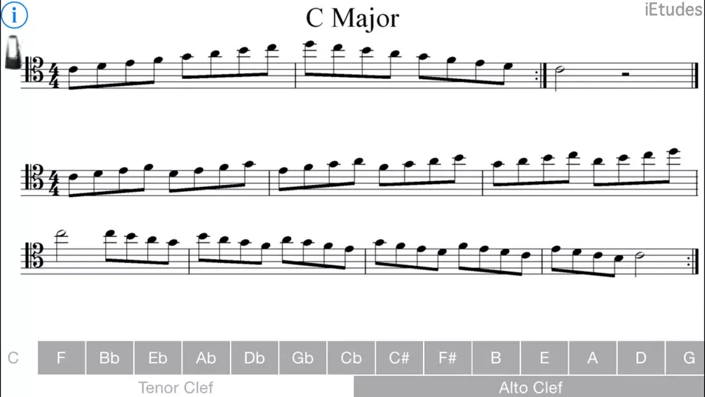 صور Major Scales Alto & Tenor Clef