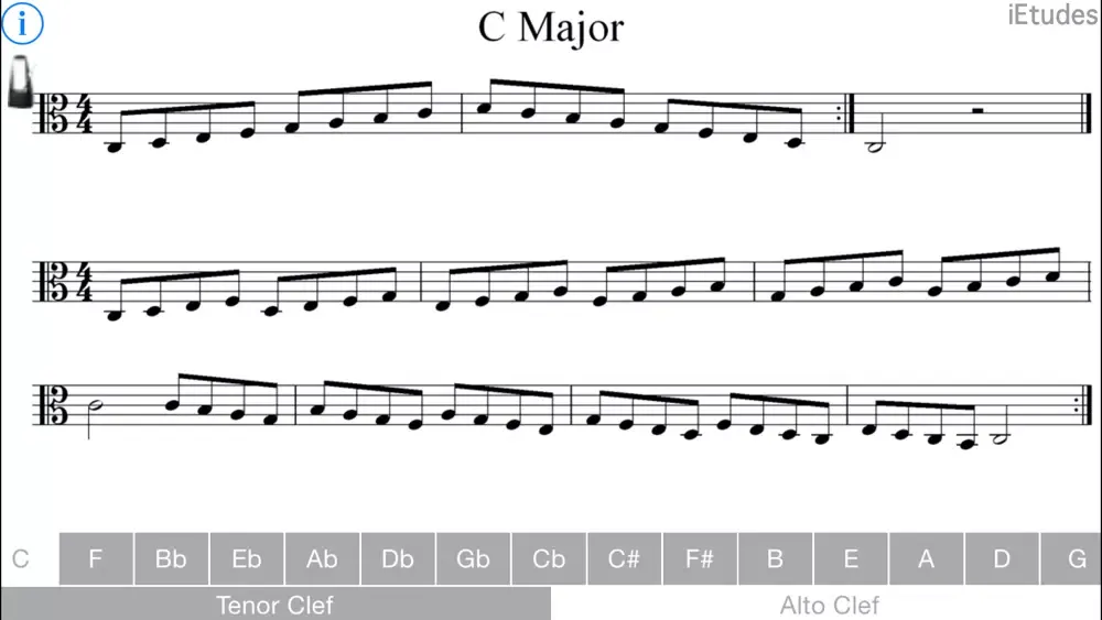 صور Major Scales Alto & Tenor Clef